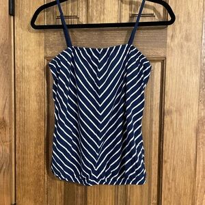 Old Navy Blue and White Fitted Camisole